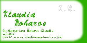 klaudia moharos business card